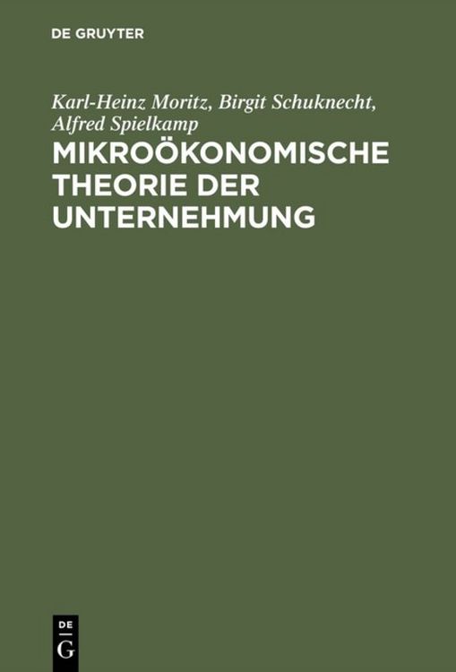 Produktbild: Mikro&ouml;konomische Theorie der Unternehmung