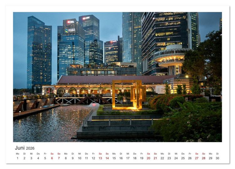 Produktbild: Singapur: Zwischen Wolkenkratzern und Superb&auml;umen (Wandkalender 2026 DIN A3 quer), CALVENDO Monatskalender