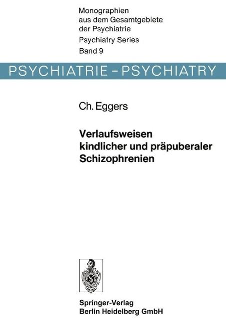 Produktbild: Verlaufsweisen kindlicher und pr&auml;puberaler Schizophrenien
