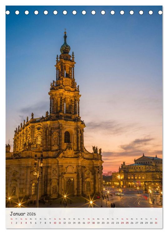 Produktbild: Dresden - Bilder aus Elbflorenz (Tischkalender 2026 DIN A5 hoch), CALVENDO Monatskalender