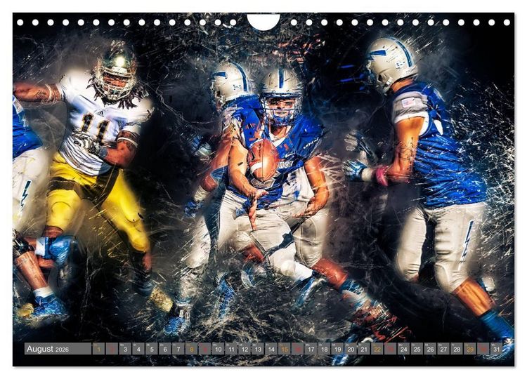 Produktbild: American Football - so cool (Wandkalender 2026 DIN A4 quer), CALVENDO Monatskalender
