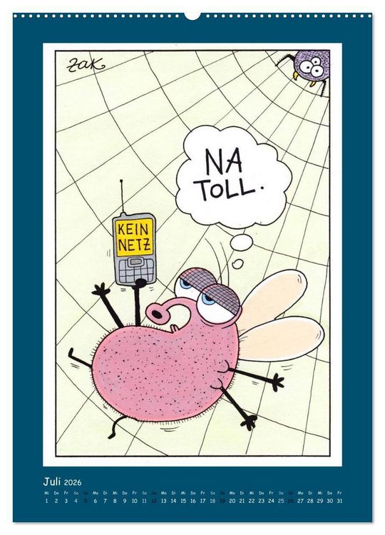 Produktbild: Na Toll! Comics von Martin Zak (hochwertiger Premium Wandkalender 2026 DIN A2 hoch), Kunstdruck in Hochglanz