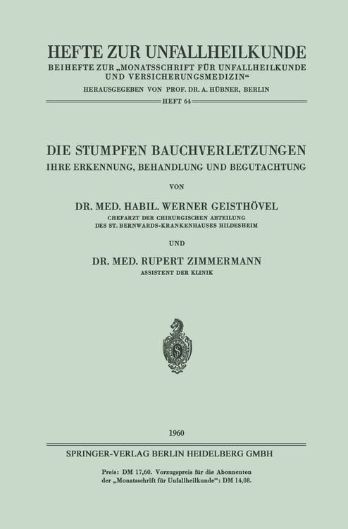 Produktbild: Die Stumpfen Bauchverletzungen