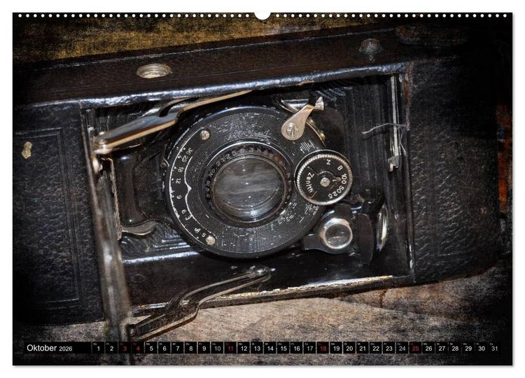Produktbild: Historische Fotoapparate (hochwertiger Premium Wandkalender 2026 DIN A2 quer), Kunstdruck in Hochglanz