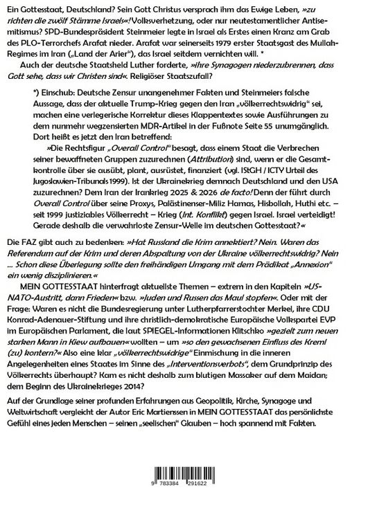 Produktbild: Mein Gottesstaat - 10 Jahre Kriegsbeginn Ukraine qua EU-Anerkennung der Regierung MIT NAZIS GEGEN PUTIN FRAGT J&Uuml;DISCHE ALLGEMEINE
