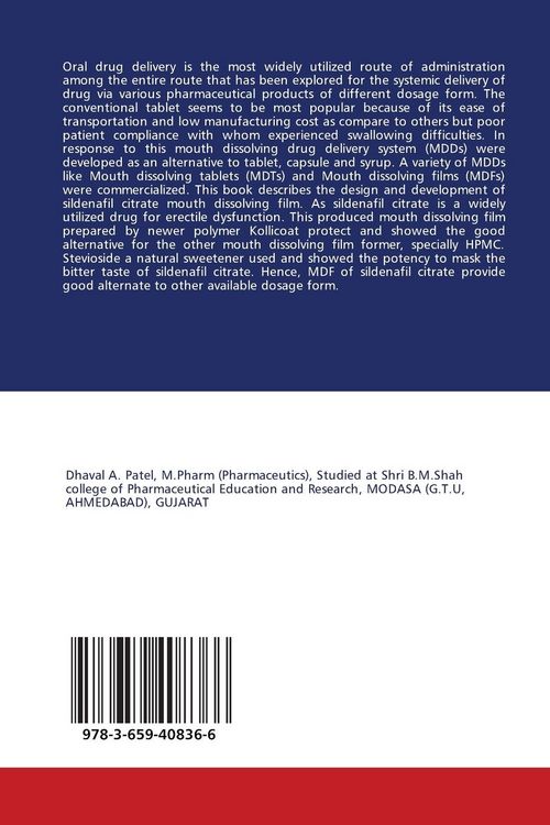 Produktbild: Design and Development of Sildenafil citrate Mouth dissolving film