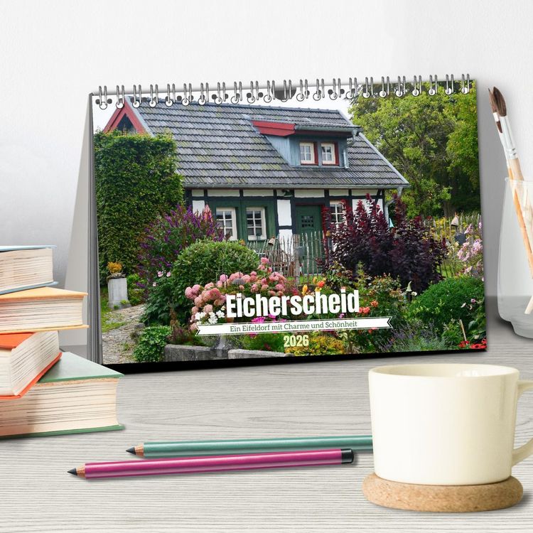 Produktbild: Eicherscheid - Ein Eifeldorf mit Charme und Sch&ouml;nheit (Tischkalender 2026 DIN A5 quer), CALVENDO Monatskalender