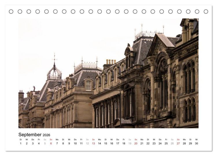 Produktbild: Edinburgh - Ansichten einer Stadt (Tischkalender 2026 DIN A5 quer), CALVENDO Monatskalender