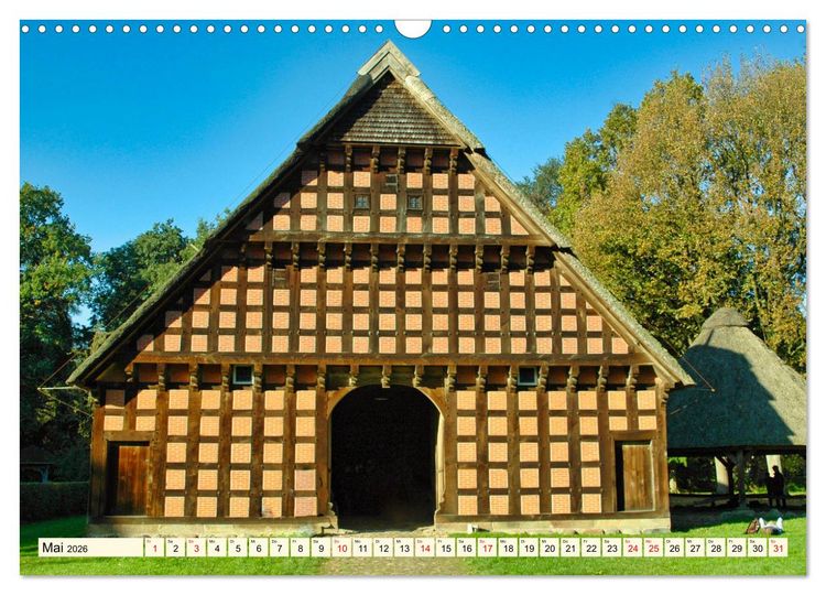 Produktbild: Baukunst Fachwerk (Wandkalender 2026 DIN A3 quer), CALVENDO Monatskalender