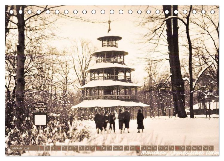 Produktbild: Spaziergang durch M&uuml;nchen &ndash; Die Stadt auf historischen Karten (Tischkalender 2026 DIN A5 quer), CALVENDO Monatskalender