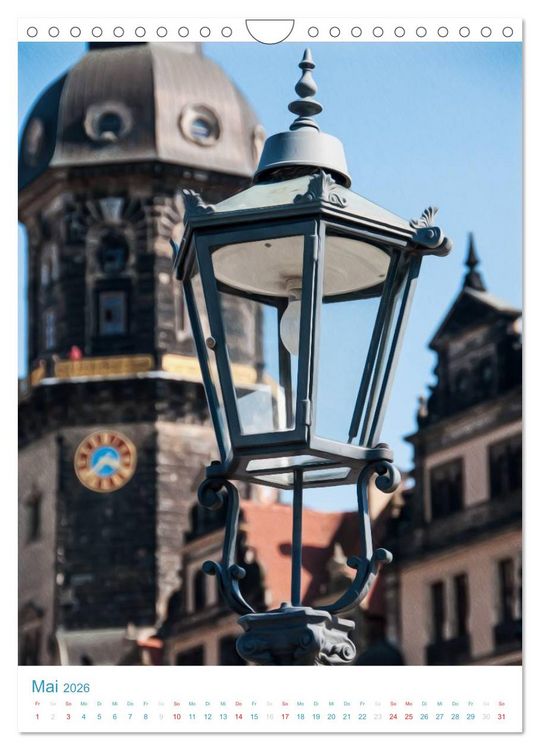 Produktbild: Dresdner Laternen (Wandkalender 2026 DIN A4 hoch), CALVENDO Monatskalender