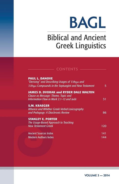 Produktbild: Biblical and Ancient Greek Linguistics, Volume 3