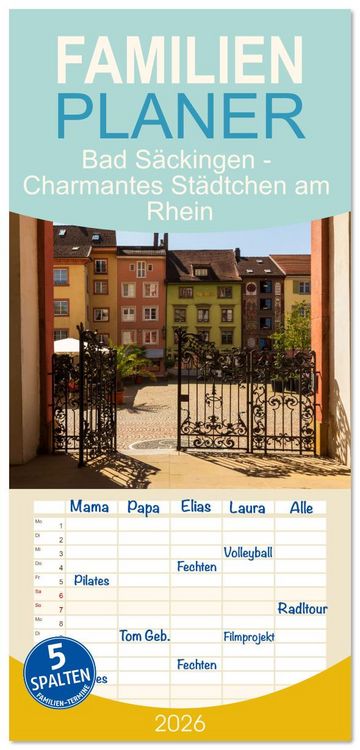 Produktbild: Familienplaner 2026 - Bad S&auml;ckingen - Charmantes St&auml;dtchen am Rhein mit 5 Spalten (Wandkalender, 21 x 45 cm) CALVENDO
