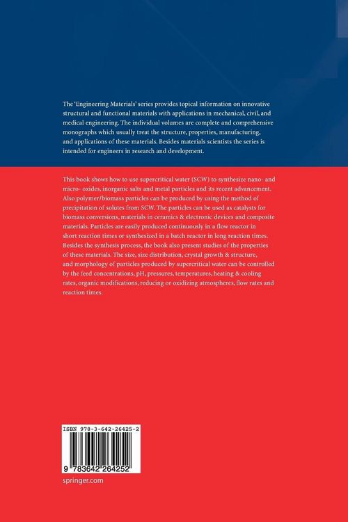 Produktbild: Rapid Production of Micro- and Nano-particles Using Supercritical Water