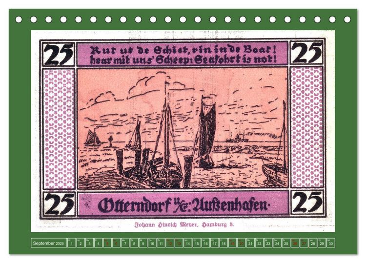 Produktbild: 625 Jahre Otterndorf - Gr&uuml;ne Stadt am Meer (Tischkalender 2026 DIN A5 quer), CALVENDO Monatskalender