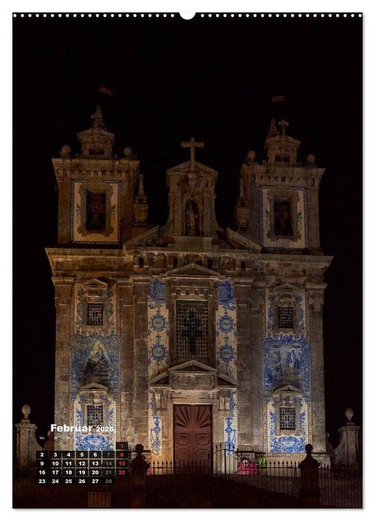 Produktbild: Porto Tag und Nacht (hochwertiger Premium Wandkalender 2026 DIN A2 hoch), Kunstdruck in Hochglanz