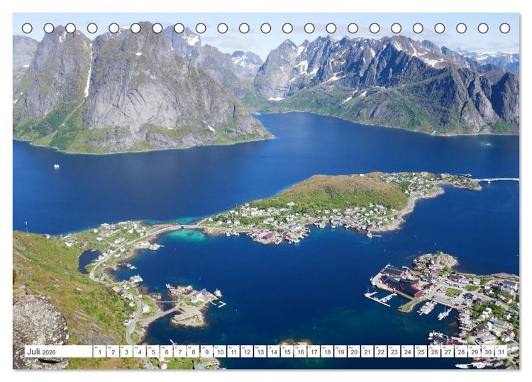 Produktbild: Norwegen - Unterwegs auf den Lofoten (Tischkalender 2026 DIN A5 quer), CALVENDO Monatskalender