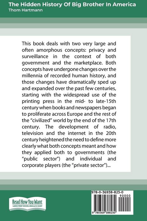 Produktbild: The Hidden History of Big Brother in America