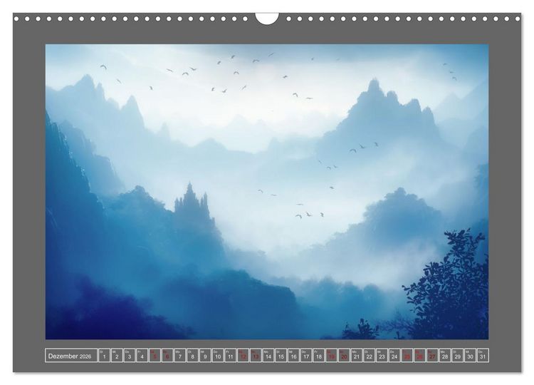 Produktbild: Tr&auml;umereien in Blau (Wandkalender 2026 DIN A3 quer), CALVENDO Monatskalender