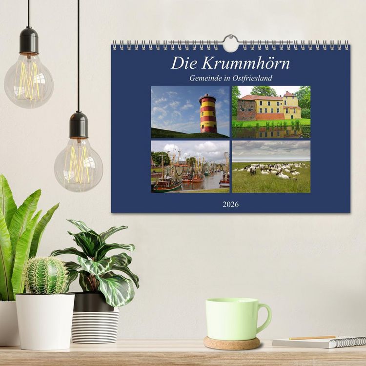 Produktbild: Die Krummh&ouml;rn Gemeinde in Ostfriesland (Wandkalender 2026 DIN A4 quer), CALVENDO Monatskalender