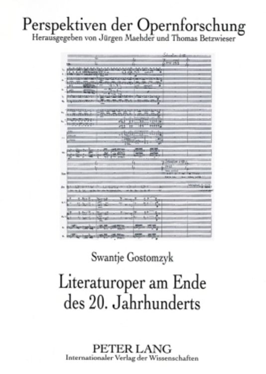 Produktbild: Literaturoper am Ende des 20. Jahrhunderts