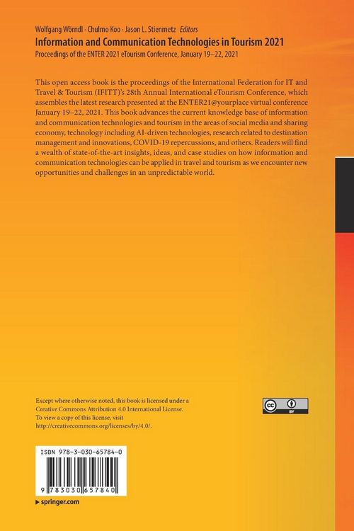 Produktbild: Information and Communication Technologies in Tourism 2021