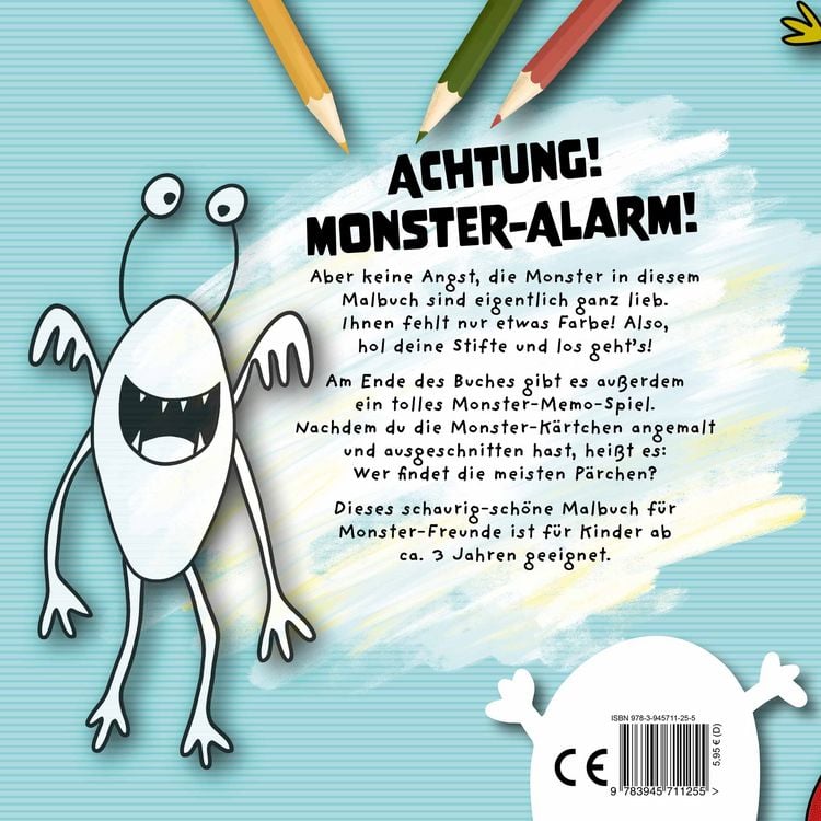 Produktbild: Monster-Alarm! Das schaurig-sch&ouml;ne Monster-Malbuch f&uuml;r Kinder ab 3 Jahren