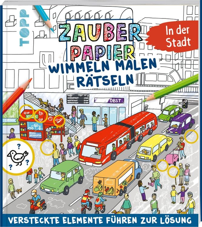 Bild vom Artikel Zauberpapier Wimmeln Malen Rätseln - In der Stadt vom Autor Josephine Jones