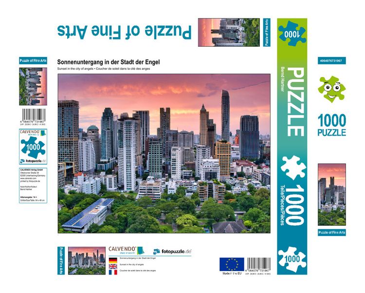 Produktbild: CALVENDO Puzzle Sonnenuntergang in der Stadt der Engel | 1000 Teile Lege-Gr&ouml;&szlig;e 64x48cm Foto-Puzzle f&uuml;r gl&uuml;ckliche Stunden