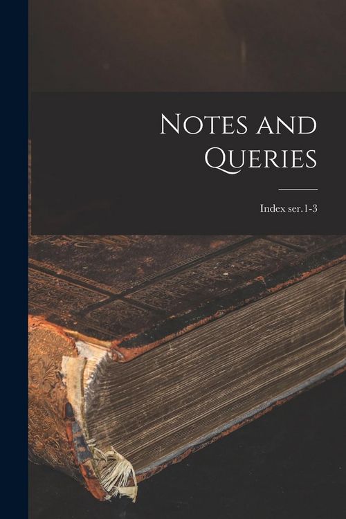 Produktbild: Notes and Queries; index ser.1-3