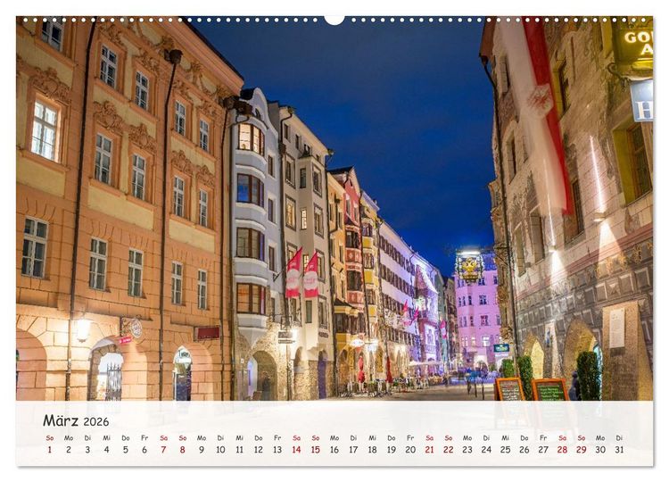 Produktbild: Innsbruck - Die sch&ouml;ne Hauptstadt Tirols (Wandkalender 2026 DIN A2 quer), CALVENDO Monatskalender