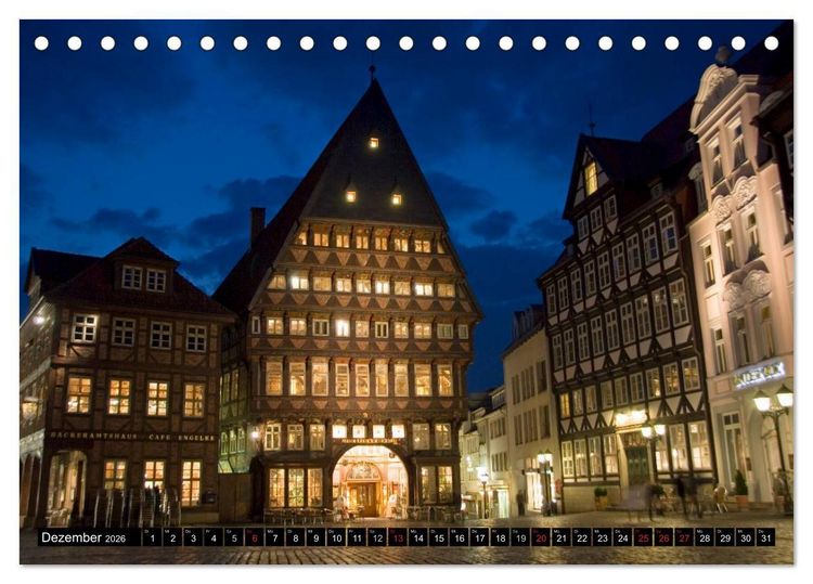 Produktbild: Hildesheimer Ansichten (Tischkalender 2026 DIN A5 quer), CALVENDO Monatskalender