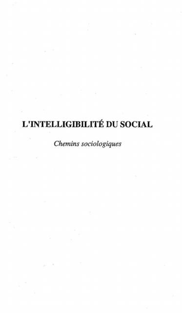 Produktbild: L'intelligibilite Du Social