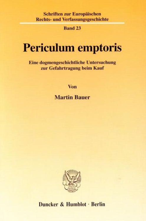 Produktbild: Periculum emptoris.