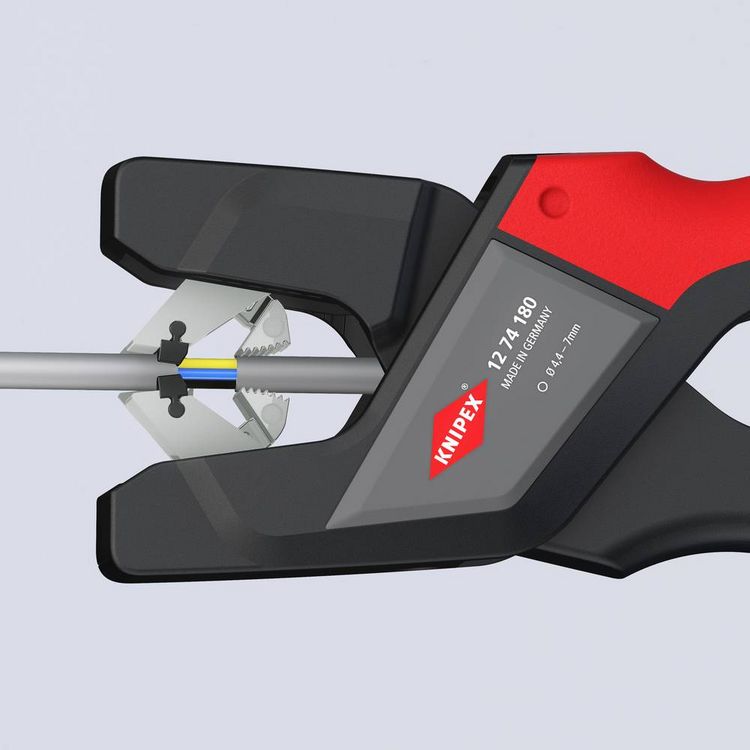 Produktbild: Knipex 12 74 180 Abmantelungszange 4.4 bis 7.5mm