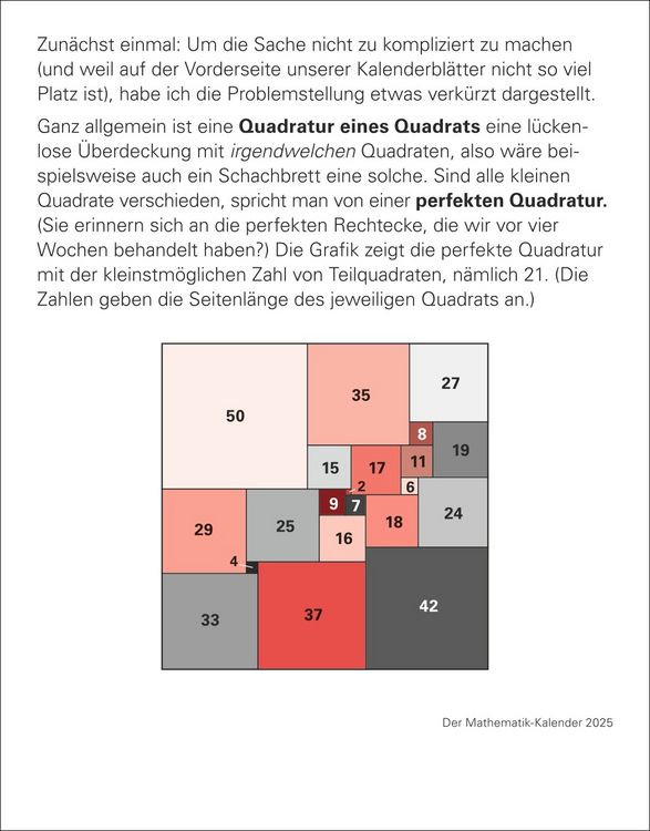 Produktbild: Der Mathematik-Kalender Tagesabrei&szlig;kalender 2025 - Nachts teile ich heimlich durch Null