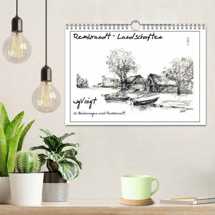 Produktbild: Rembrandt Landschaften wgVoigt (Wandkalender 2026 DIN A4 quer), CALVENDO Monatskalender