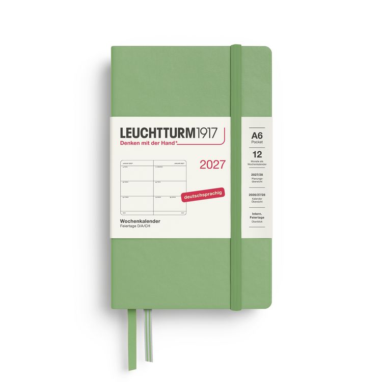 Produktbild: Wochenkalender Pocket (A6) 2027, Salbei, Deutsch