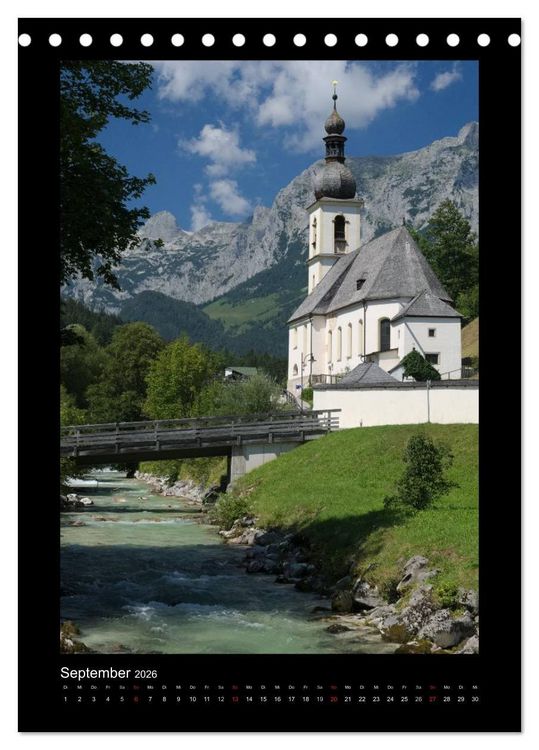Produktbild: Landschaft im Fokus - Bayern, Tirol und S&uuml;dtirol (Tischkalender 2026 DIN A5 hoch), CALVENDO Monatskalender