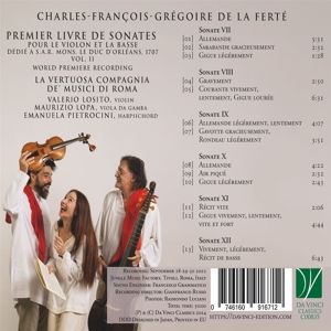 Produktbild: Premiere Livre des Sonates Pour Le Violon E La Bas
