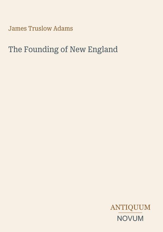 Produktbild: The Founding of New England
