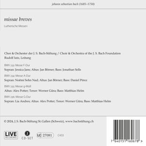Produktbild: Bach: Missae breves &reg;Lutherische Messen&macr;,BWV 233-2