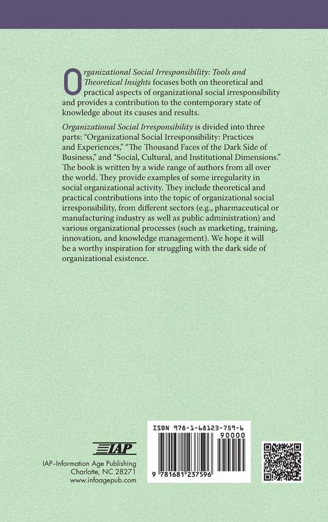 Produktbild: Organizational Social Irresponsibility