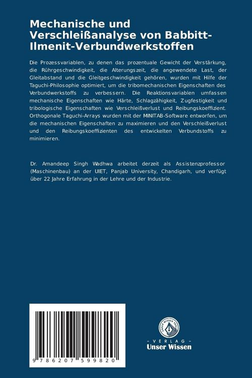 Produktbild: Mechanische und Verschlei&szlig;analyse von Babbitt-Ilmenit-Verbundwerkstoffen