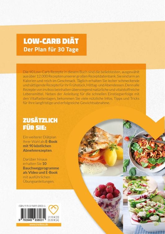 Produktbild: Low Carb Di&auml;t - Ern&auml;hrungsplan zum Abnehmen f&uuml;r 30 Tage