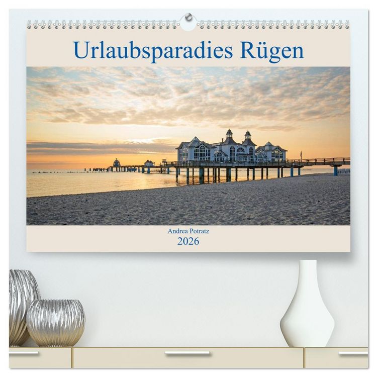 Produktbild: Urlaubsparadies R&uuml;gen (hochwertiger Premium Wandkalender 2026 DIN A2 quer), Kunstdruck in Hochglanz