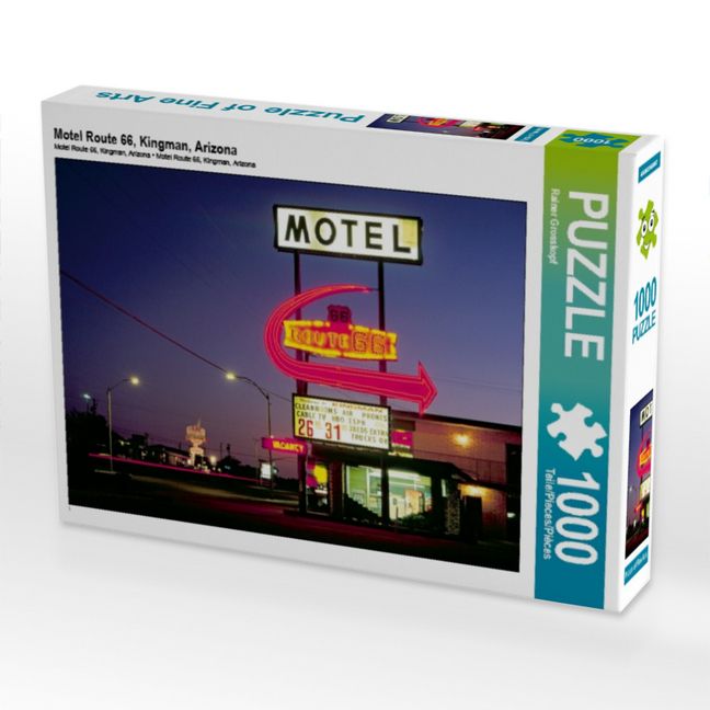 Produktbild: CALVENDO Puzzle Motel Route 66, Kingman, Arizona | 1000 Teile Lege-Gr&ouml;&szlig;e 64x48cm Foto-Puzzle f&uuml;r gl&uuml;ckliche Stunden