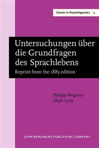 Produktbild: Untersuchungen &uuml;ber die Grundfragen des Sprachlebens