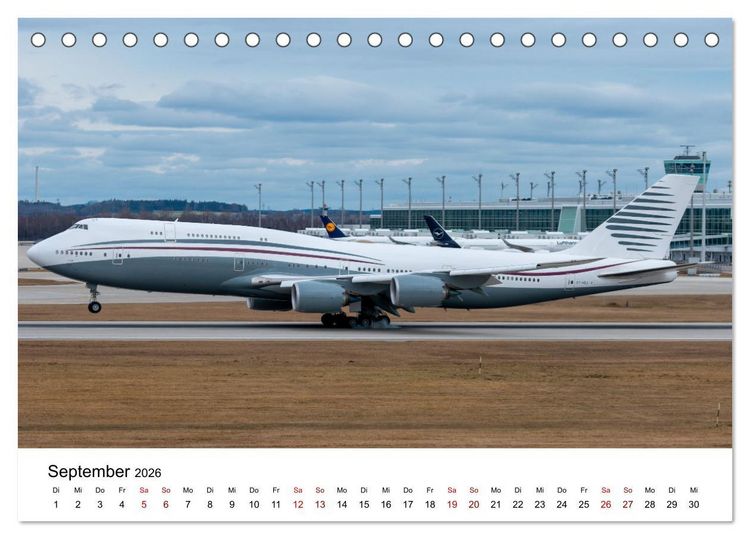Produktbild: Boeing 747 Kalender (Tischkalender 2026 DIN A5 quer), CALVENDO Monatskalender