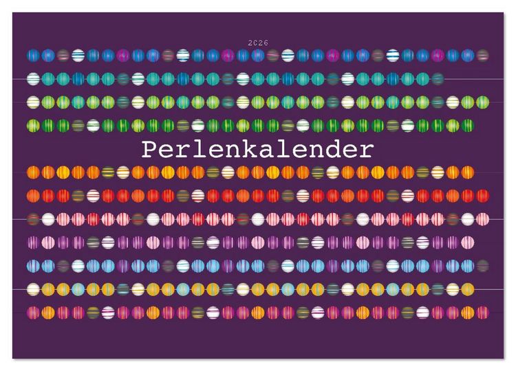 Produktbild: Perlenkalender (Wandkalender 2026 DIN A4 quer), CALVENDO Monatskalender
